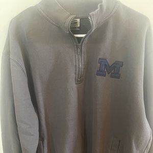 University of Michigan Quarter Zip Sweater Large